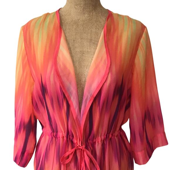 Dolcessa Swimwear Ombre Cover Up Bathing Suit Las Vegas NWT Beach Size Large - Picture 2 of 9